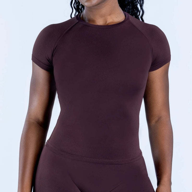 Impact Short Sleeve Top for Women Workout Gym Crop Top Light Weight Yoga Top Shirt Longline Sports Stretchy Shirts